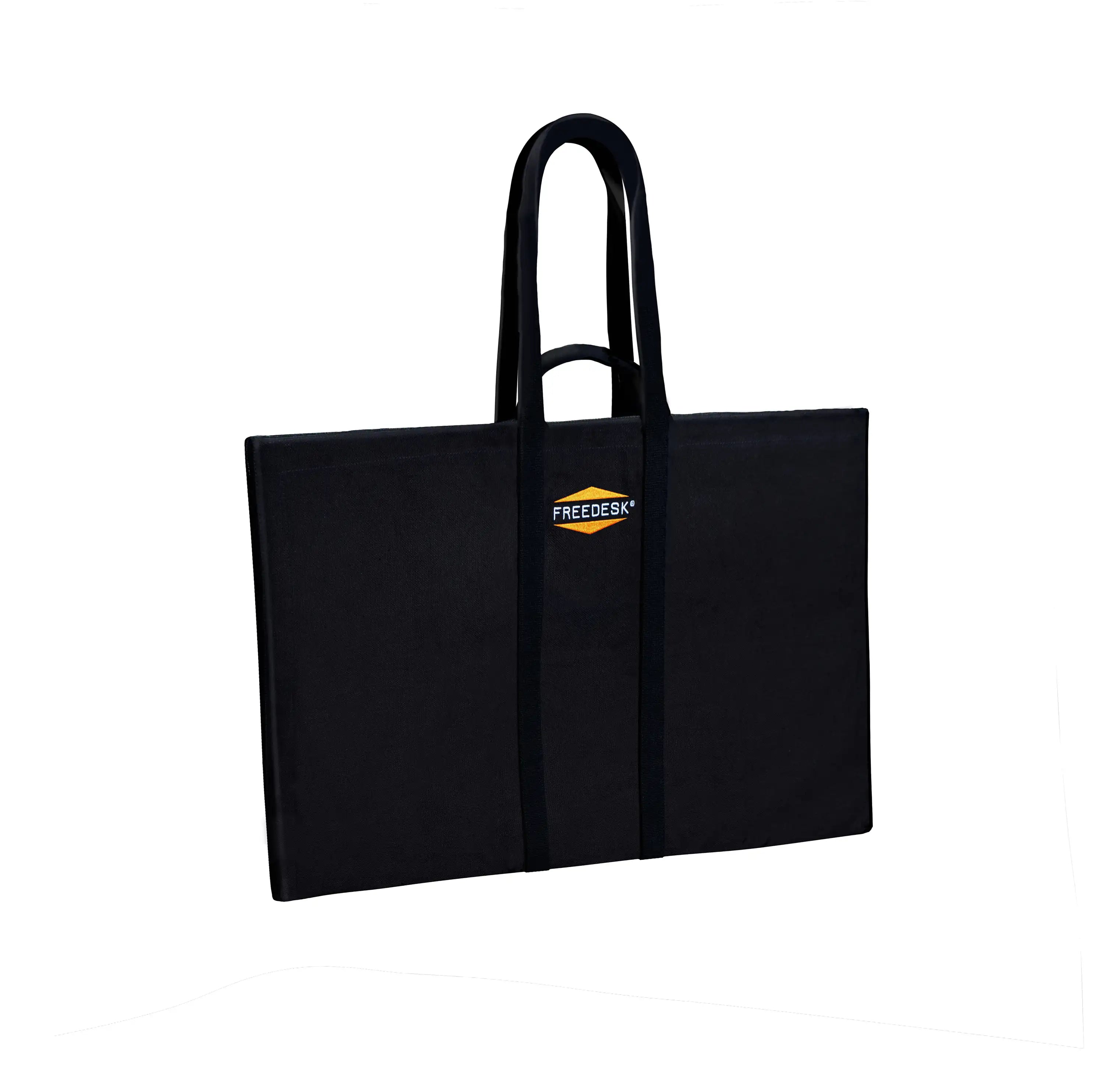 Freedesk Carrying Case Compact in black, designed for easy and secure transport of the Freedesk Desk Riser.