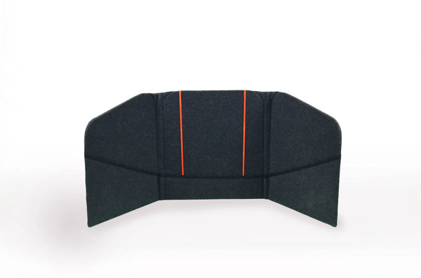 Freedesk Personal Space in black, a foldable privacy screen designed for focus and reduced distractions in open workspaces.